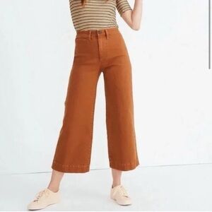 Madewell Emmett Wide Leg Crop Pants Coffee
Brown Orange